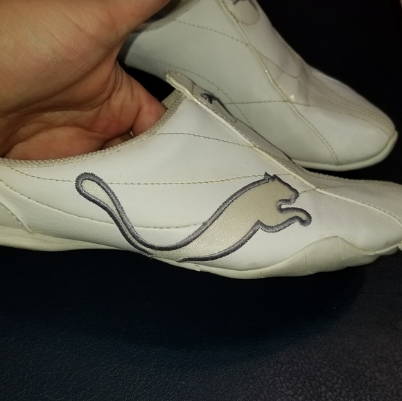 {Puma} white slip-on sneakers/clogs/mules, sz 8.5 - Picture 3 of 8